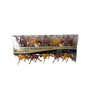 Kurt Adler Running Horse Indoor Outdoor Christmas Light Set Western Cowboy Kids